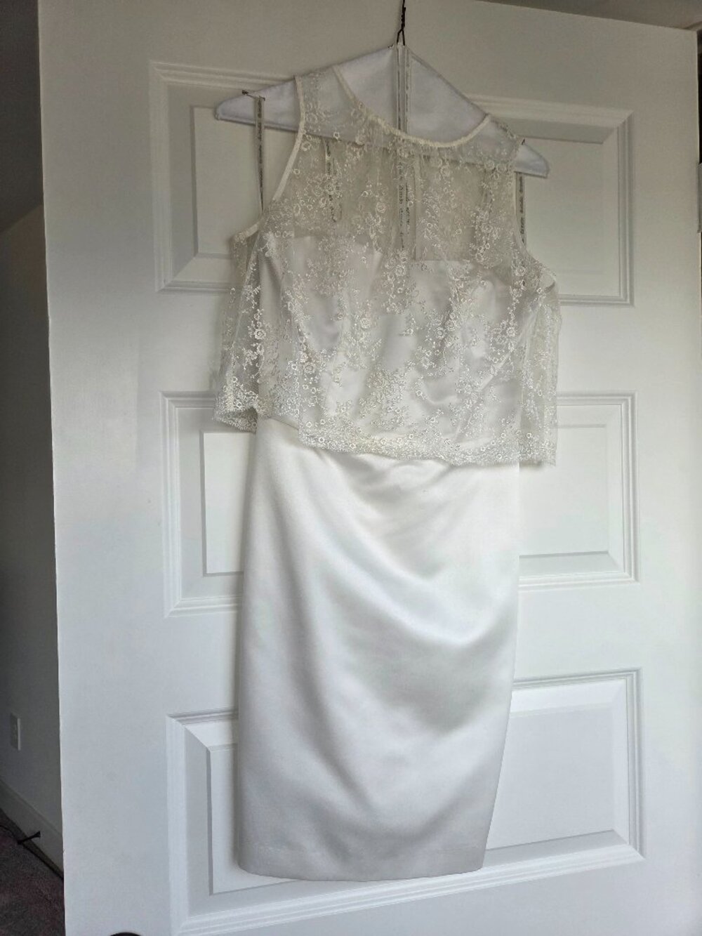 White satin dress